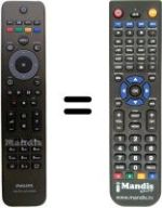 Télécommande équivalente Philips HVS53468