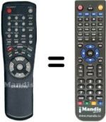 Replacement remote control 0001 B