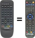 Télécommande équivalente Toshiba 2873 DF