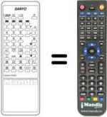 Télécommande équivalente Sanyo CEP 3032 TX