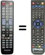 Télécommande équivalente Samsung UE 55C6000