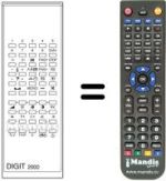 Replacement remote control DIGIT 2000