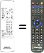 Télécommande équivalente Daewoo DVF 46
