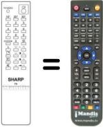 Télécommande équivalente Sharp 21 N 52 E1