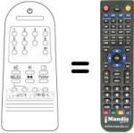Replacement remote control HYPER HCLT 113-02 SW 14'