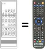 Replacement remote control IR 1791