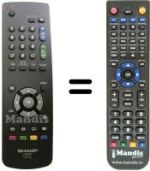 Télécommande équivalente Sharp LC 20 S5E WH