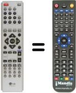 Télécommande équivalente Goldstar LH-T 6345