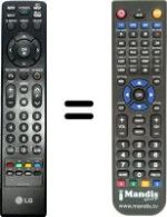 Télécommande équivalente LG 42 PG 2000