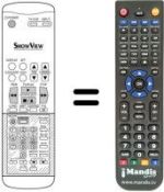 Replacement remote control NR-2559M-SESA
