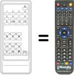 Replacement remote control Kolster TVC 39 PROGR