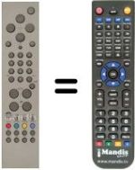 Télécommande équivalente Vestel 17MB01 TFT