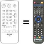 Télécommande équivalente Sharp CV 5130 S