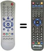 Télécommande équivalente Amstrad TV 20 EC4
