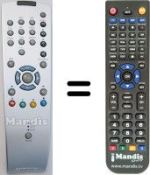 Télécommande équivalente Grundig XENTIA 70 FLAT MFW 70-430 / 8