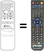 Gleichwertige Fernbedienung Funai TV 1400 A MK7 / 14'