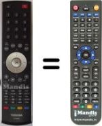 Replacement remote control Toshiba 32 WLT 66