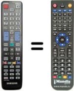 Télécommande équivalente Samsung UE 46D5000