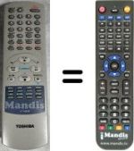 Replacement remote control Toshiba V 622 EW