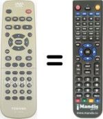 Replacement remote control Toshiba SD-330 E