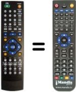 Replacement remote control MAJESTIC DVX 542