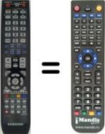 Télécommande équivalente Samsung DVD SH-897
