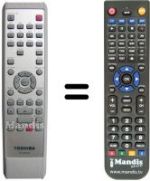 Replacement remote control Toshiba D-R 265 SF