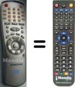 Télécommande équivalente Samsung SV-DVD 1E