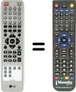 Télécommande équivalente LG LH-W 250 SC