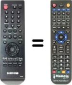 Télécommande équivalente Samsung DVD P-360