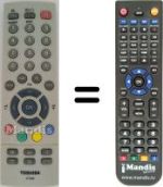 Télécommande équivalente Toshiba 15V11D