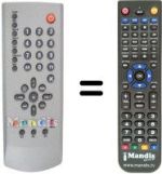 Replacement remote control United LTV15X53