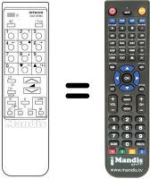 Télécommande équivalente Hitachi RC2585111 / 01