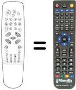 Télécommande équivalente Akai TV1407T