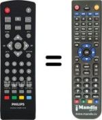 Replacement remote control Philips DTP2130