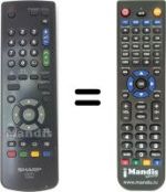 Télécommande équivalente Sharp LC-20AD5ERUS