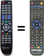 Télécommande équivalente Samsung LE40B530P7WXAB