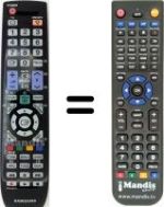 Replacement remote control Samsung LA55B650T1R/XXP