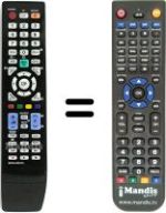 Télécommande équivalente Samsung UE32B7090WP/XZG