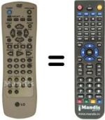 Télécommande équivalente LG DVD6353