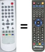 Télécommande équivalente Daewoo DTY25G6S