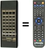 Replacement remote control Technics eur64796