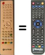 Replacement remote control Grunkel L3212B-HDTV