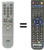 Gleichwertige Fernbedienung JVC RM-C54H1C