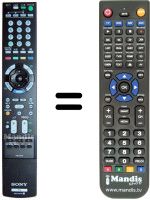 Télécommande équivalente Sony KDL-46X2000AEP