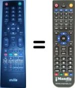 Replacement remote control MIIA MTV-32DLE HD