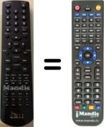 Replacement remote control Moove TV155+V1