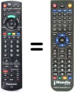 Gleichwertige Fernbedienung Panasonic N2QAYB000350