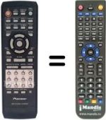 Replacement remote control Pioneer DV535