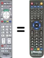 Replacement remote control Panasonic TX-P42GT20E